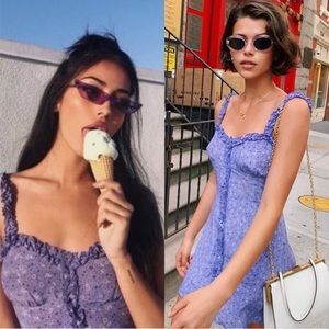 Réalisation Par The Julia Silk Floral Mini Dress Purple Haze XS